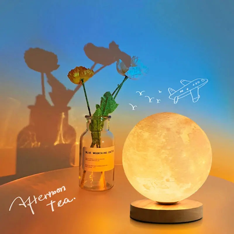 3D Magnetic Floating Moon Lamp – Touch Control LED Night Light Uturnio