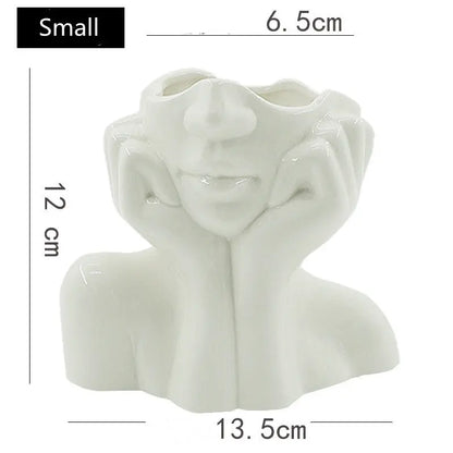 Nordic Ceramic Human Body Art Vase – Modern Sculpture Decor Uturnio