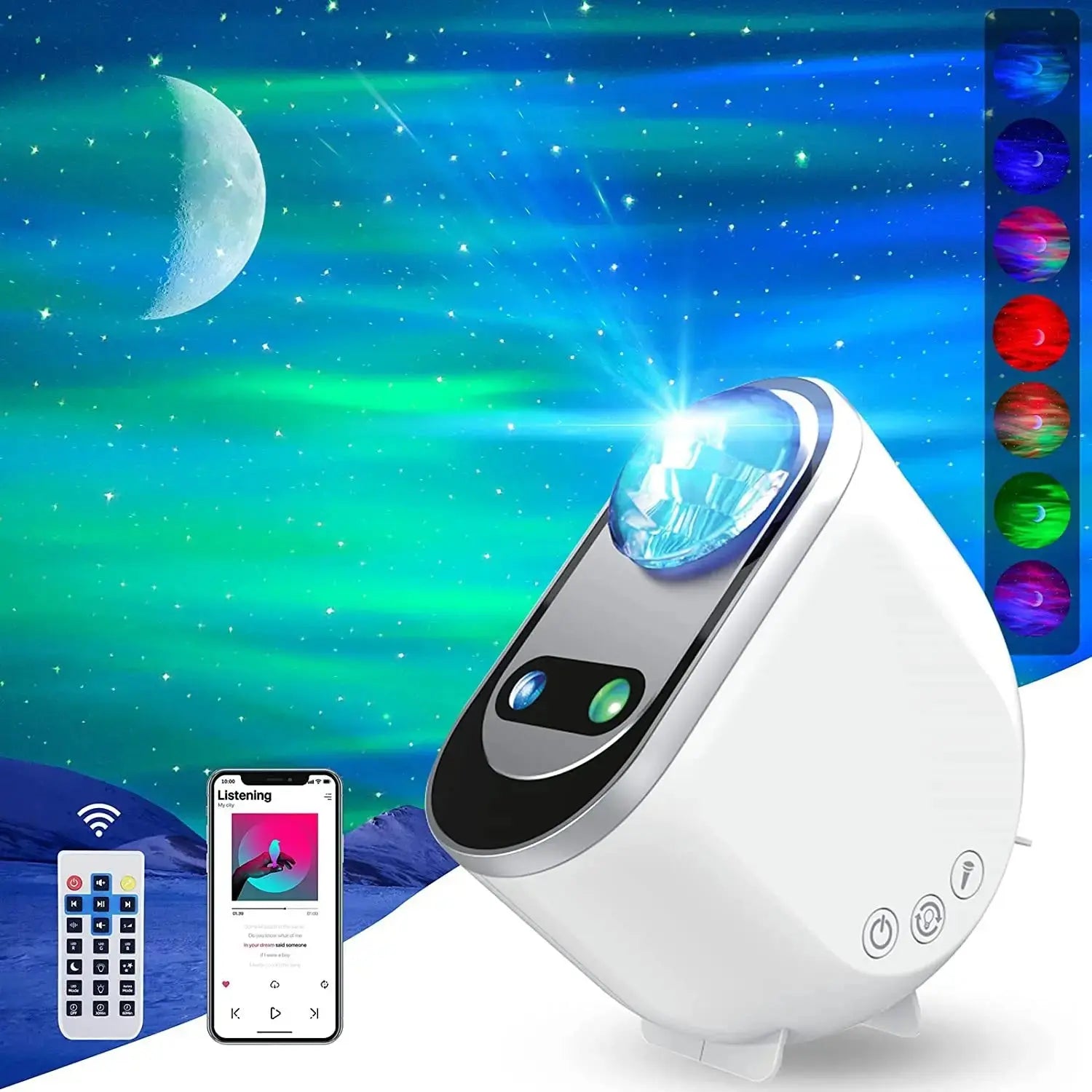 Aurora Galaxy Star Projector LED Night Light – Bedroom Atmosphere Lamp Uturnio