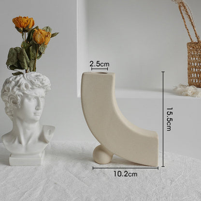 Minimalist Ceramic Vase – Dry Flower Arrangement Home Decor Uturnio