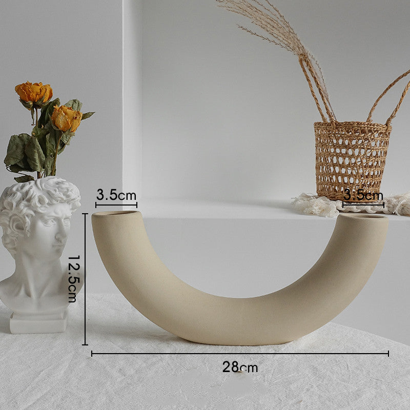 Minimalist Ceramic Vase – Dry Flower Arrangement Home Decor Uturnio