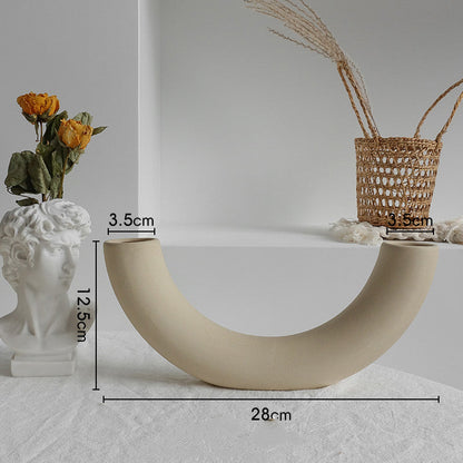 Minimalist Ceramic Vase – Dry Flower Arrangement Home Decor Uturnio