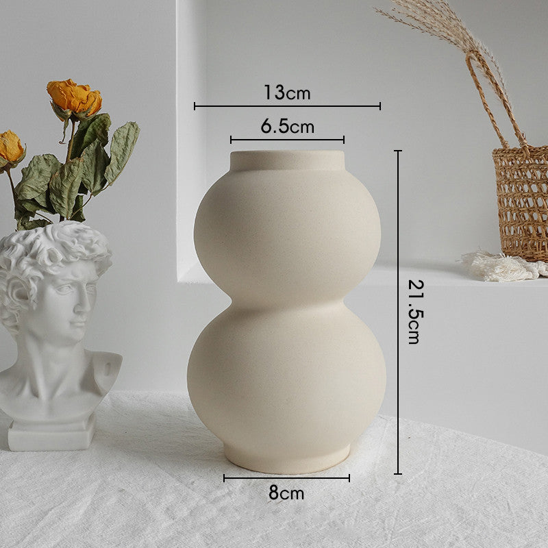 Minimalist Ceramic Vase – Dry Flower Arrangement Home Decor Uturnio