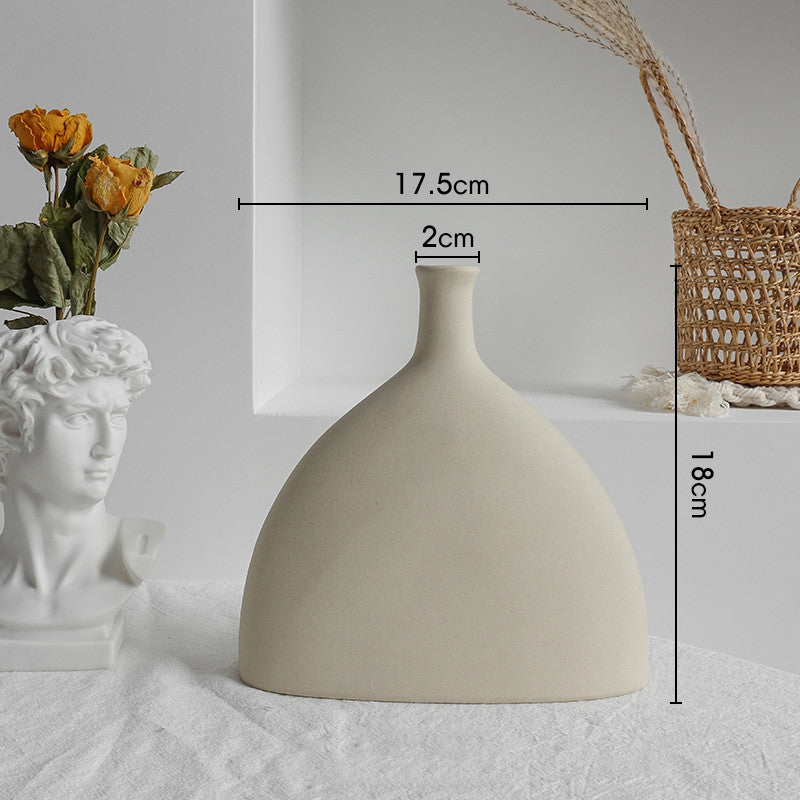 Minimalist Ceramic Vase – Dry Flower Arrangement Home Decor Uturnio