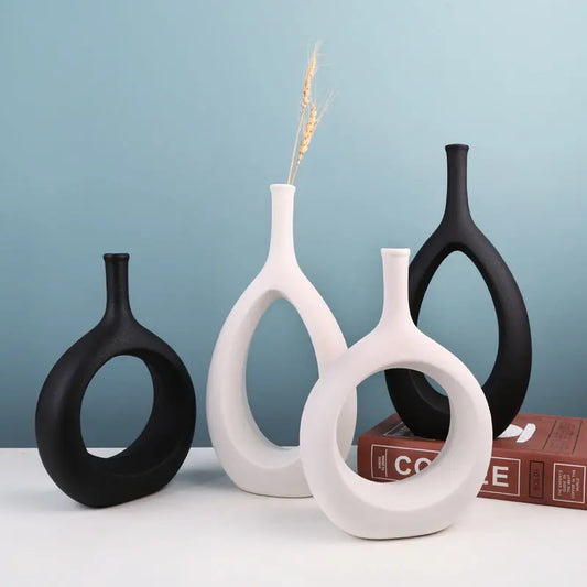 Modern Ceramic Vase – Simple Special-Shaped Flower Arrangement Decor Uturnio
