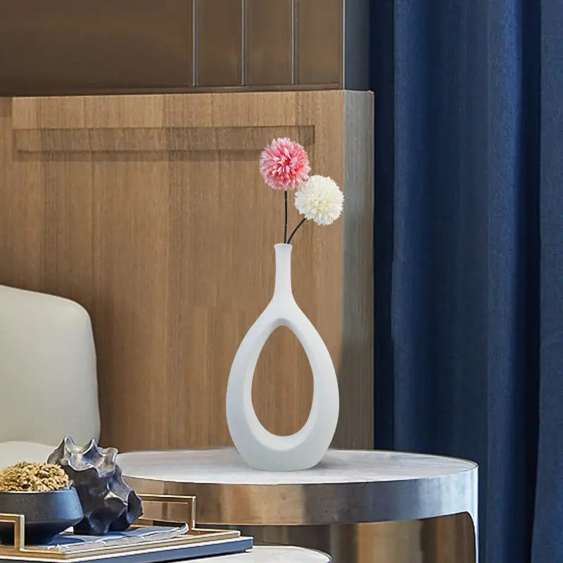 Modern Ceramic Vase – Simple Special-Shaped Flower Arrangement Decor Uturnio