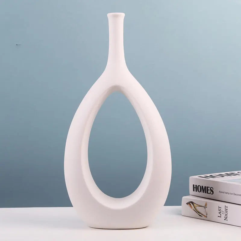 Modern Ceramic Vase – Simple Special-Shaped Flower Arrangement Decor Uturnio