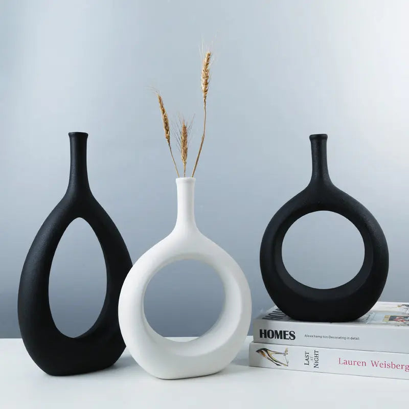 Modern Ceramic Vase – Simple Special-Shaped Flower Arrangement Decor Uturnio