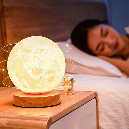 3D Magnetic Floating Moon Lamp – Touch Control LED Night Light Uturnio