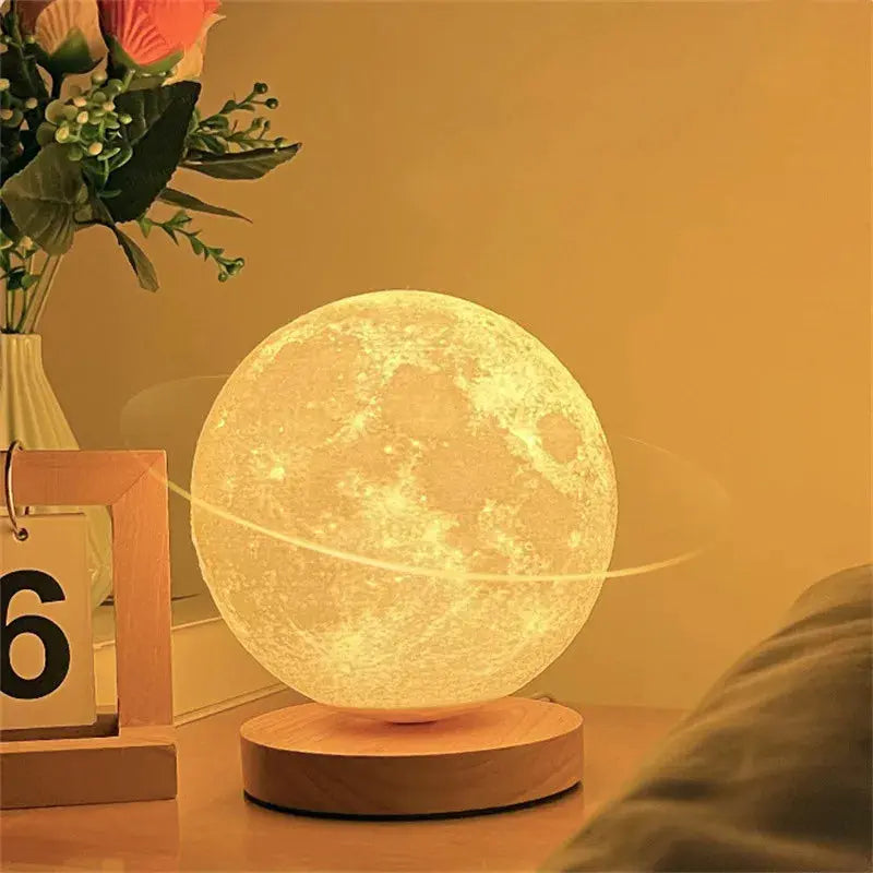 3D Magnetic Floating Moon Lamp – Touch Control LED Night Light Uturnio