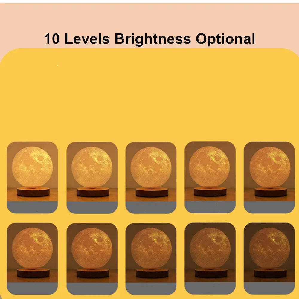 3D Magnetic Floating Moon Lamp – Touch Control LED Night Light Uturnio