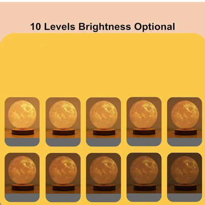 3D Magnetic Floating Moon Lamp – Touch Control LED Night Light Uturnio