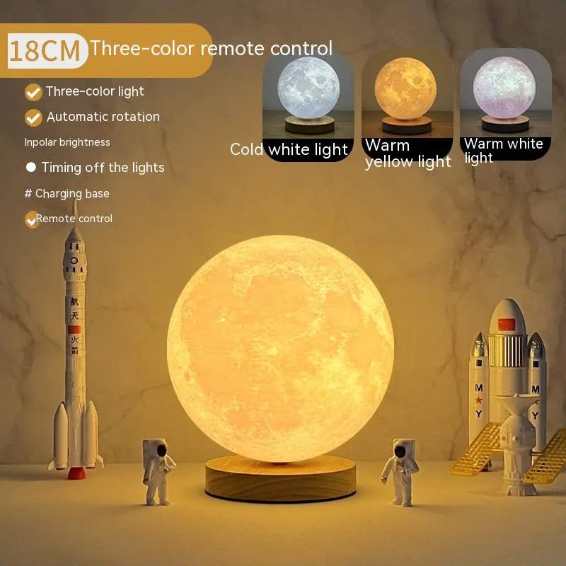 3D Magnetic Floating Moon Lamp – Touch Control LED Night Light Uturnio