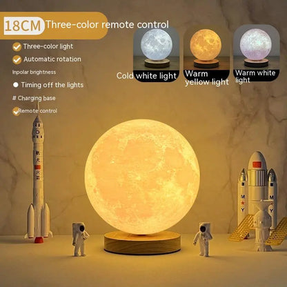 3D Magnetic Floating Moon Lamp – Touch Control LED Night Light Uturnio