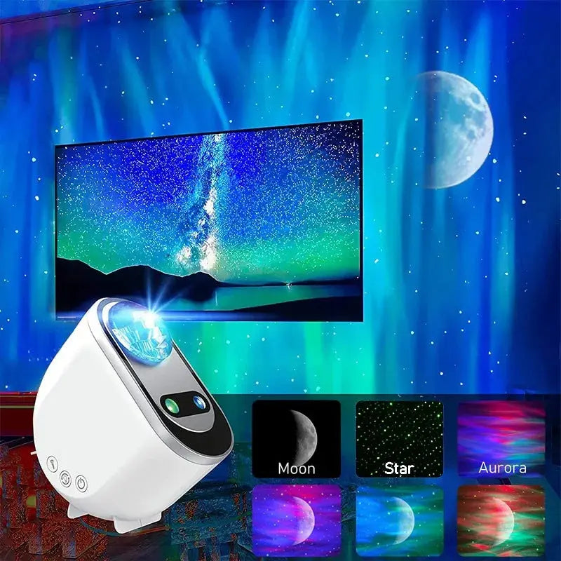 Aurora Galaxy Star Projector LED Night Light – Bedroom Atmosphere Lamp Uturnio