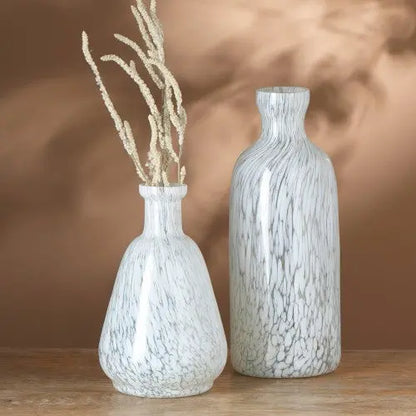 Decorative Splutter Glass Bottle Vase – Large Home Accent Decor Uturnio